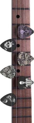 Miniatura 2 de KEIAHUAN Cool Skull - Púas de guitarra – Plectros triángulos clásicos para bajos, guitarras acústicas y eléctricas – Púas pesadas para guitarristas
