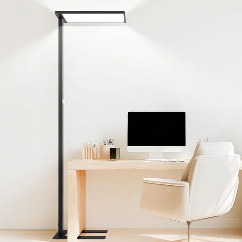 Lámpara de pie LED de 120 W, luz de lectura de 76.8 pulgadas de alto, lámpara de pie de atenuación de 10000 lúmenes, lámpara de lectura para el