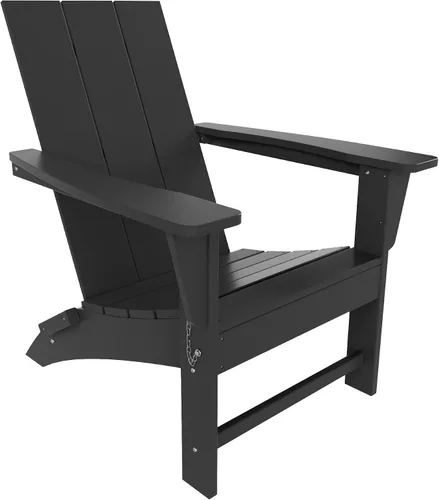 Miniatura 15 de WO Home Furniture - Silla Adirondack plegable de polietileno de alta densidad para todo tipo de clima, resistente a los rayos UV y a la Roble