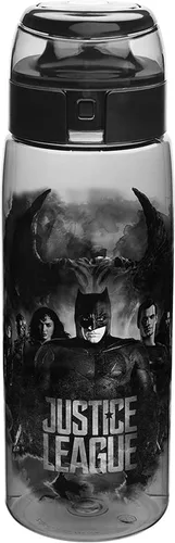 Zak Designs DC Comics - Botella de agua de la película de la Liga de la Justicia con lazo, sin BPA, 25 onzas