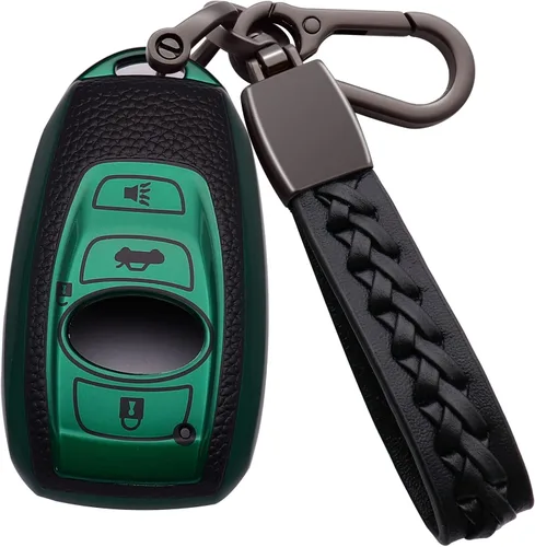 Miniatura 7 de para Subaru Funda para Llavero de TPU Suave con Soporte para Llavero de 360 Grados Compatible con Subaru Forester CrossTrek Outback WRX Ascent BRZ