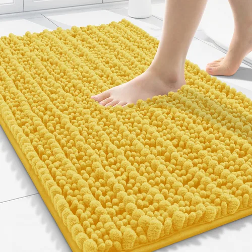Miniatura 296 de Smiry Alfombras de Baño 24x16 pulgadas, Alfombras de Baño de Chenilla Extra Suaves y Absorbentes, Respaldo de Goma Antideslizante, Lavable a Máquina