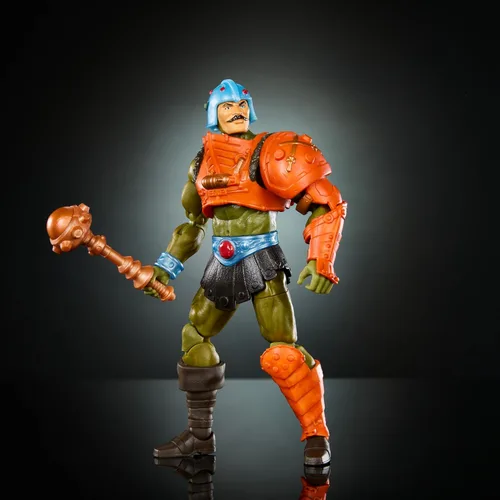 Miniatura 4 de Masters of the Universe Masterverse New Eternia Figura de acción y accesorios, Man-At-Arms Deluxe MOTU coleccionable con 30 articulaciones, 7
