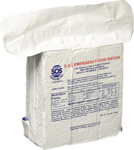 Miniatura 2 de S.O.S. Barra nutritiva de emergencia de 3600 calorías – Paquete para 3 días/72 horas con 5 años de vida útil 1.60 libras