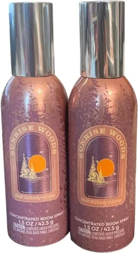 Bath and Body Works Sunrise Woods - Aerosol concentrado para ambientes, paquete de 2 unidades, 1.5 oz / 42.5 g