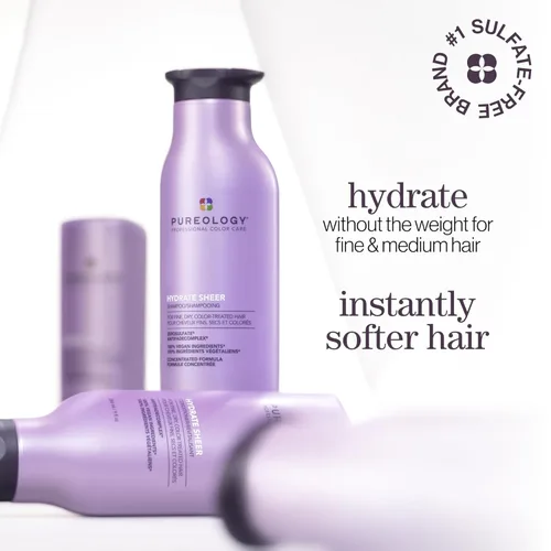 Miniatura 3 de Pureology Hydrate Sheer Nourishing Shampoo & Conditioner Set - Lightwieight, Moisturizing Hair Set for Fine, Dry, Color Treated Hair, Sulfate-Free &