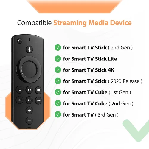Miniatura 2 de Voice Firestick Remote Control Fit for Fire-Smart TV Stick & Cube, TV Stick 4K/Stick Lite, TV Stick (2nd Gen), TVs Cube (1st & 2nd Gen), Smart TV