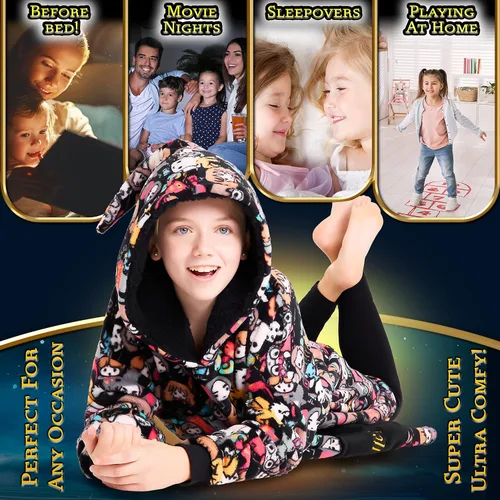 Miniatura 5 de Regalos de Harry Potter para niños, adolescentes, niñas, niños y varones, manta con capucha de mago, manta con capucha de forro polar de gran