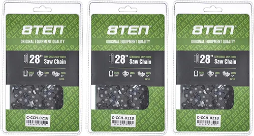Miniatura 118 de 8TEN Cadena de motosierra semi cincel de 6 pulgadas .050 1/4 42 DL para Worx WG320 Black & Decker LLP120 (paquete de 3)