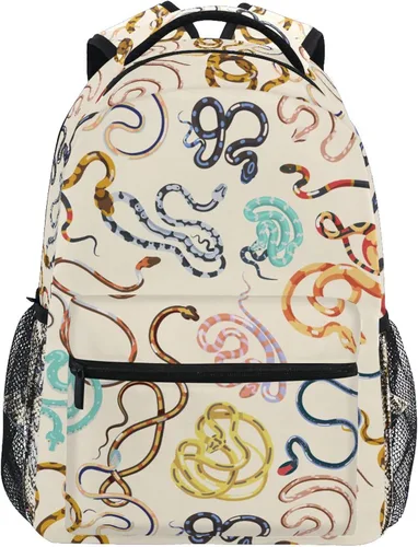 Miniatura 12 de Fisyme Mochila para computadora portátil con estampado de cebra rosa, mochila para libros, viajes informales, senderismo, computadoras portátiles