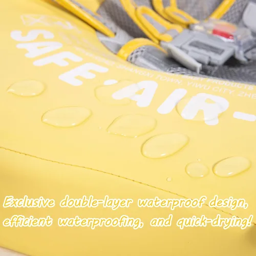 Miniatura 5 de Mambobaby Flotador de natación para bebé con toldo, flotador de bebé sólido no inflable, material de cuero suave impermeable y agradable a la piel