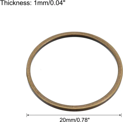 Miniatura 2 de MECCANIXITY Aretes redondos con cuentas, anillos de eslabones circulares para hacer joyas bronce