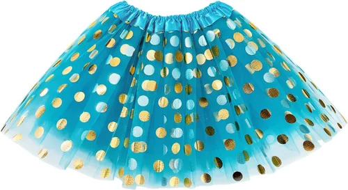 Miniatura 44 de Century Star Tutú de 4 capas para niñas pequeñas, faldas de ballet de tul para baile de princesa, esponjoso, para fiestas de cumpleaños de 2 a 8 años