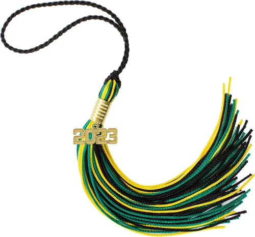 Miniatura 36 de Borla de graduación Aqua 2022, todos los colores escolares disponibles, fabricada en Estados Unidos