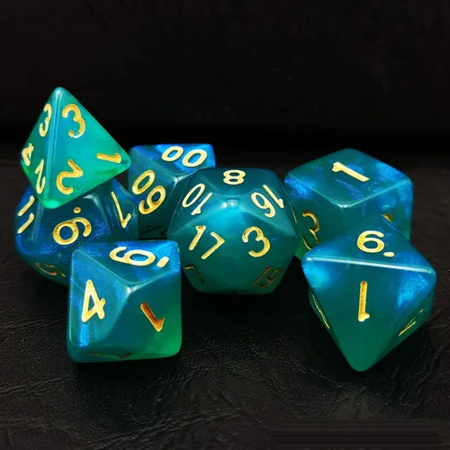 Miniatura 11 de Bescon - Juego de 7 dados poliédricos de piedra lunar