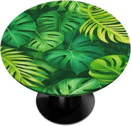 Miniatura 65 de Mantel redondo ajustable de playa de madera de verano con diseño de estrella de mar y borde elástico (se adapta a mesas de 40 a 44 pulgadas)