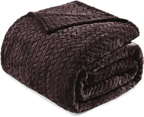 Miniatura 15 de Exclusivo Mezcla - Manta de forro polar tamaño individual para cama, 90x66 pulgadas, mantas suaves y acogedoras de franela jacquard, ligeras y Verde