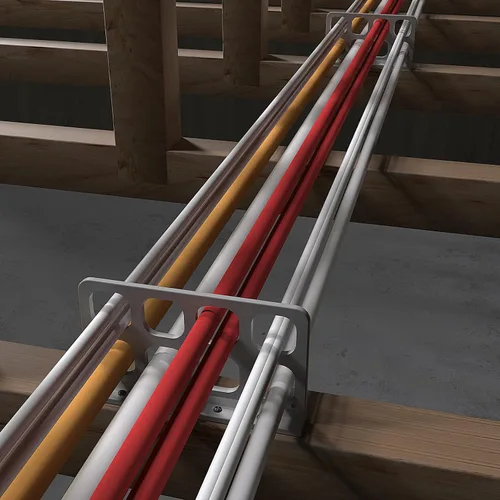 Miniatura 3 de 10 piezas de persecución de cables, soporte de alambre, soporte de cable, caja de cable, para dispositivos de gestión de cables y cables, gris