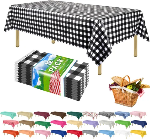Miniatura 112 de Zimpleware - Mantel redondo de plástico para fiestas de 213 cm (84 pulgadas) de diámetro (paquete de 1, 6 y 12 unidades)