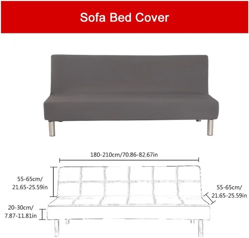 Miniatura 2 de Funda para futón sin brazos, elástica, reclinable, desmontable, plegable, funda para sofá cama, protector de muebles (patrón 28)