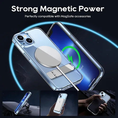 Miniatura 3 de Funda magnética para iPhone 14 de 6.1 pulgadas (2022), soporte delgado con protector de pantalla compatible con Magsafe a prueba de golpes