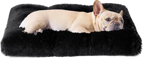 Miniatura 46 de EHEYCIGA Cama Esponjosa para Jaula de Perros Grandes, Almohadilla de Jaula de Piel Sintética Afelpada, Cama Calmante Anti-Ansiedad para Perros Negro