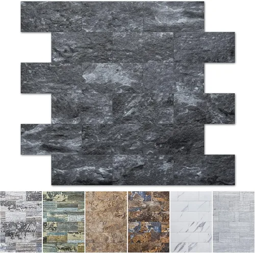 Miniatura 10 de Art3d Paquete de 10 azulejos de pared para salpicaduras de muro, azulejos de piedra para cocina, baño, chimenea, tocadores en piedra beige