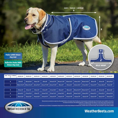 Miniatura 5 de Anorak Weatherbeeta Comfitec reflectante 300D, abrigo para perro Deluxe Lite Orange