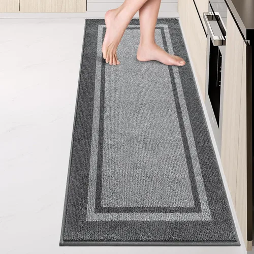 Miniatura 26 de anllugs Alfombras de cocina de 24 x 36 pulgadas, antideslizantes, lavables a máquina, tapetes absorbentes y cómodos para cocina, fregadero, Beige