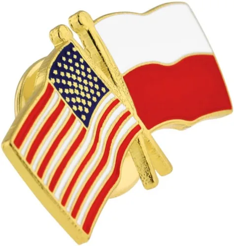 Miniatura 79 de PinMart Pin de solapa esmaltado con bandera de la amistad cruzada de Estados Unidos y el mundo