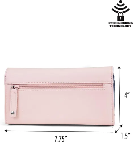 Miniatura 3 de Nautica Money Manager RFID - Cartera para mujer Rosado Petal Pink cartera Rfid