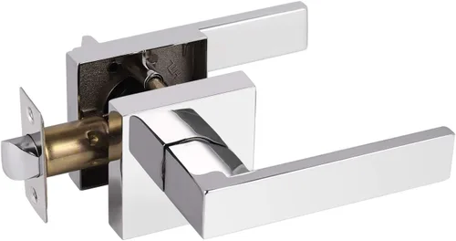Miniatura 68 de Probrico Paquete de 4 manijas de puerta simuladas en negro mate, manijas interiores que no giran, manijas reversibles resistentes para interiores
