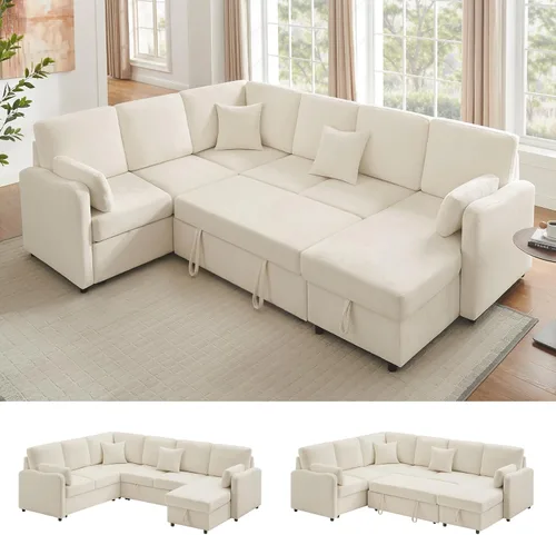 Miniatura 9 de Taburete Otomano Cuadrado Moderno de 17" Boucle, Taburete de Tocador para Maquillaje, Reposapiés Rectangular para Sofá, Taburete Otomano Tapizado