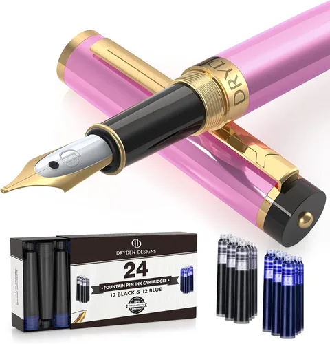 Miniatura 13 de Pluma estilográfica Dryden Luxury, clásica y moderna, de colección ejecutiva y vintage, idea de regalo de negocios y para la caligrafía, Azul Azul