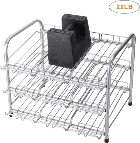 Miniatura 5 de Organizador de latas para despensa, dispensador de almacenamiento de latas para alimentos enlatados (3 niveles)
