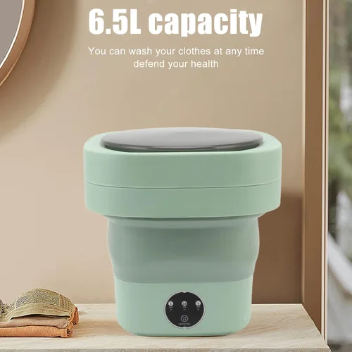 Miniatura 6 de Lavadora portátil, mini lavadora plegable de 6.5 litros, drenaje automático, lavadora compacta para ropa de bebé, ropa interior, calcetines