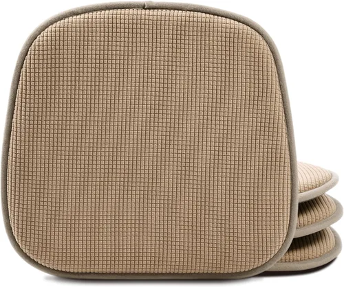 Miniatura 14 de Shinnwa Paquete de 2 cojines antideslizantes para sillas de comedor, cojines de asiento de cocina en forma de U, juego de 2, 15 x 16 pulgadas