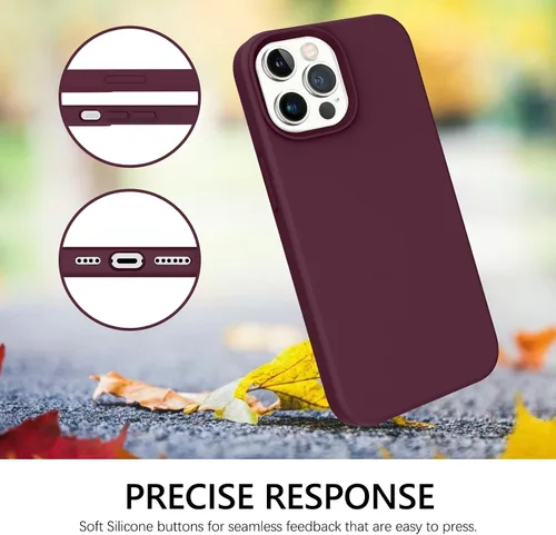 Miniatura 107 de GUAGUA Funda compatible con iPhone 17 Pro Max de 6.9 pulgadas, silicona líquida, goma de gel suave, delgada, forro de microfibra delgada