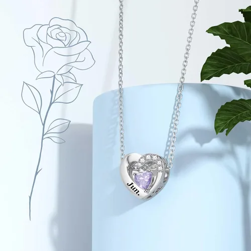 Miniatura 34 de SEVENWELL Dijes de piedra natal con flor grabada para el mes de nacimiento, pulsera de plata de ley 925, feliz cumpleaños para mujer