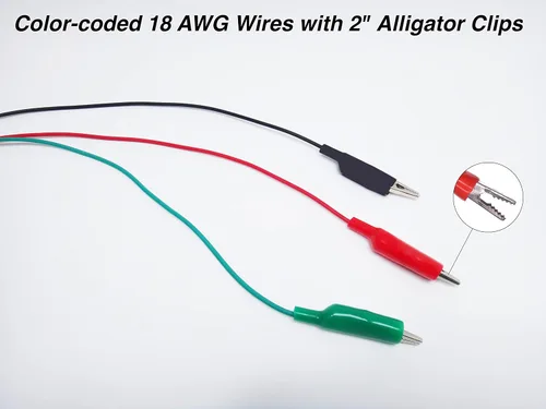 Miniatura 4 de CALHAWK 3 cables de prueba retráctiles de 20 pies clips de calibre 18 en carrete