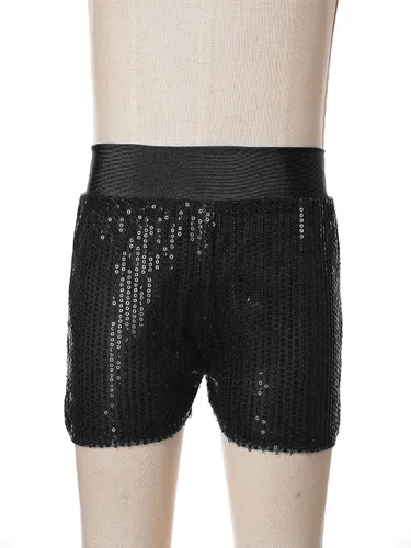Miniatura 3 de Pantalones cortos de ballet para niñas y niños con lentejuelas con purpurina, hip hop, jazz, ballet, baile, yoga, gimnasio, pantalones cortos