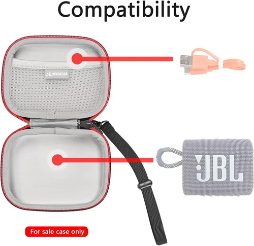 Miniatura 2 de RLSOCO Funda de transporte para JBL GO 4/GO 3/GO 3 Eco/GO 2 Altavoz Bluetooth portátil (solo funda)