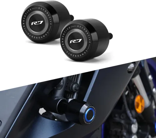 Miniatura 8 de Modeer Para YZF R7 2021-2023 2024 2025 extensión de soporte lateral de motocicleta Ampliar placa Pad yzf r7 yzfr7 r 7 Accesorios Color Azul