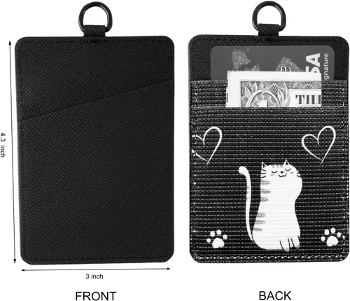 Miniatura 2 de Cartera elástica para tarjetas, cartera delgada vertical para tarjetas de crédito, cartera minimalista con bolsillo frontal para mujeres y hombres