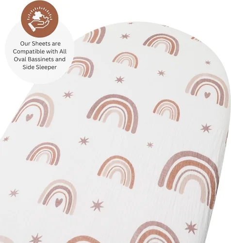 Miniatura 3 de Sábanas de moisés de muselina para Maxi COSI Iora, Delta Children, Graco, Munchkin Brica, 4moms MamaRoo, Chicco LullaGlide por TansyPanda, 3 piezas