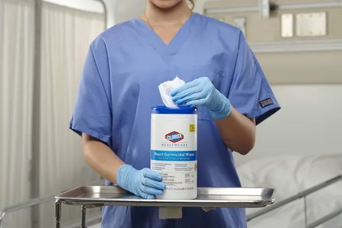 Miniatura 7 de Clorox Healthcare Bleach Toallitas germicidas, 6 x 5 pulgadas, recipiente de 150 unidades (el paquete puede variar)