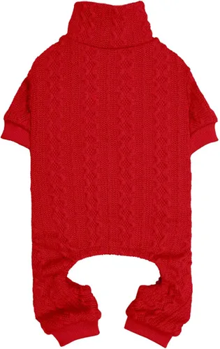 Miniatura 13 de Suéteres para perros grandes, cuello alto, ropa de punto para mascotas, suéter de color sólido para cachorros, suéter cálido para perros (gris y L)