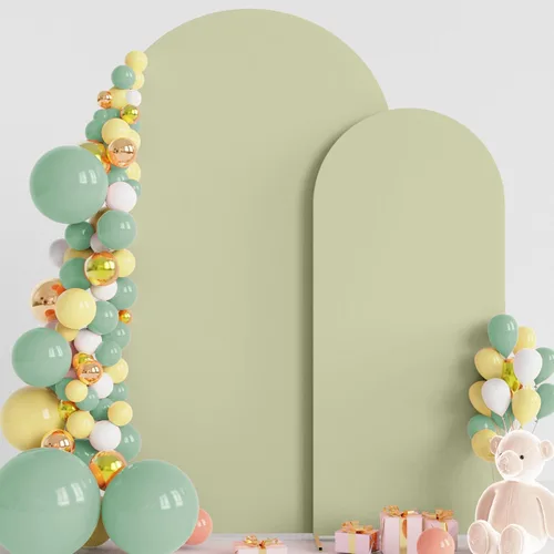 Miniatura 12 de Wokceer Cubierta de Fondo para Arco de Boda 7.2 Pies, Cubiertas Ajustadas de Spandex para Soporte de Arco de Boda de 6 Pies, Juego de 2 Cubiertas