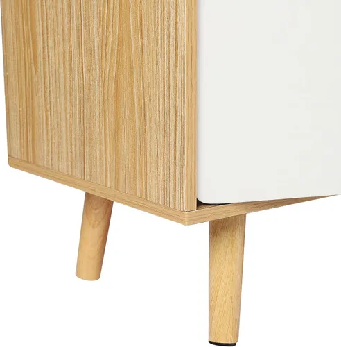 Miniatura 8 de Gdrasuya10 Soporte de TV de 47.2 pulgadas, moderno mueble de TV de estilo rural, consola de TV de perfil bajo, estante ajustable de mediados