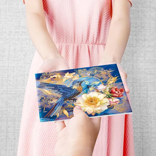 Miniatura 5 de pigpigboss Paquete de 12 tarjetas de felicitación con diseño de flores, mariposas y diamantes, tarjetas de cumpleaños con sobre, tarjeta